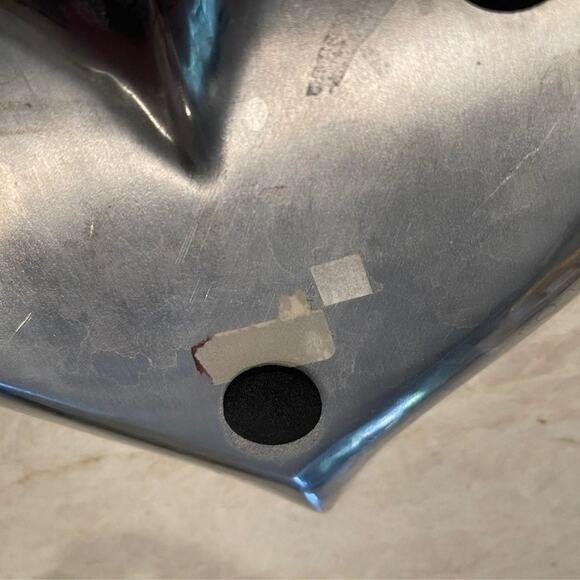 Silver aluminum Heart shaped metal tray LOVE dish 9-1/4” - Picture 7 of 8